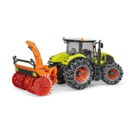 Bruder tractor Claas Axion 950 cu lanturi si freza de zapada